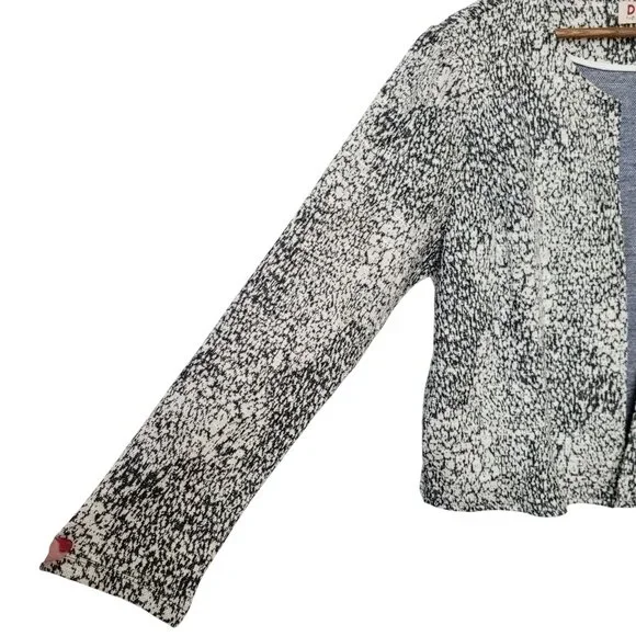 Anthropologie Dolan Eva Marbled Cropped Jacket Womens Size M Black & White - Picture 6 of 6